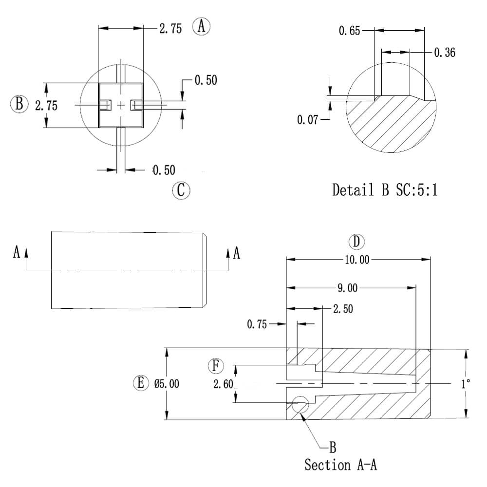 Plastic Single Color Button AN-05